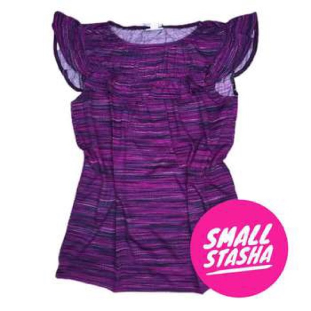 NEW LuLaRoe Stasha Ruffle Top-Size Small Purple